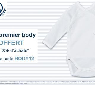 Body naissance Petit Bateau offert Body naissance Petit Bateau offert