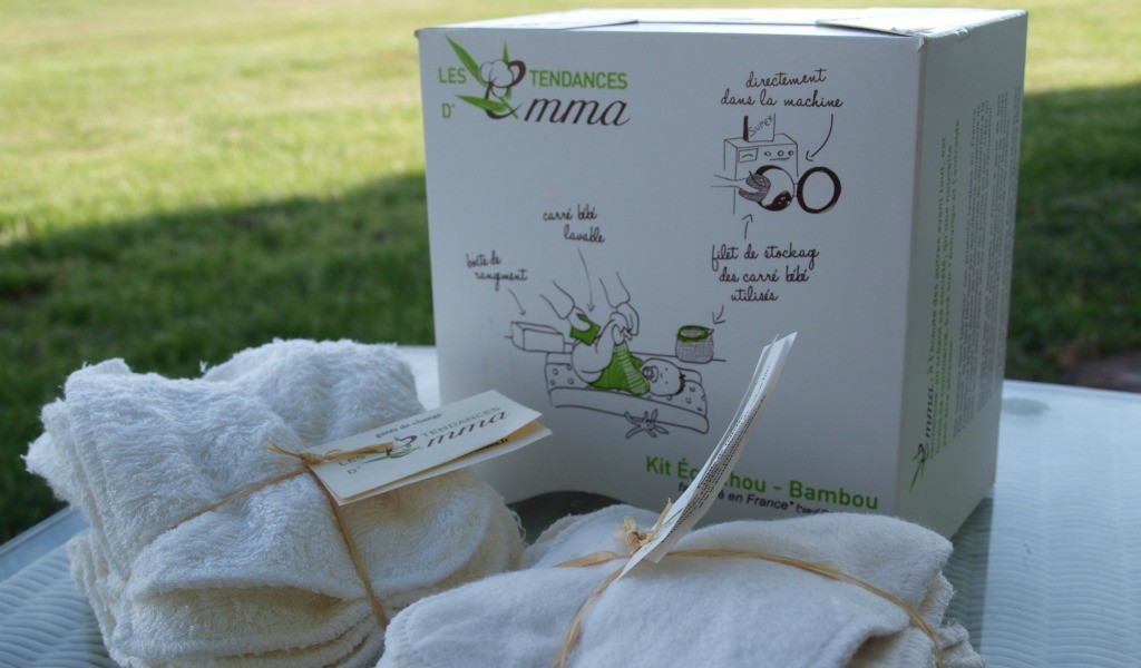 Kit Eco Chou Carrés Bébé Lavables en Coton Bio LES TENDANCES D'EMMA