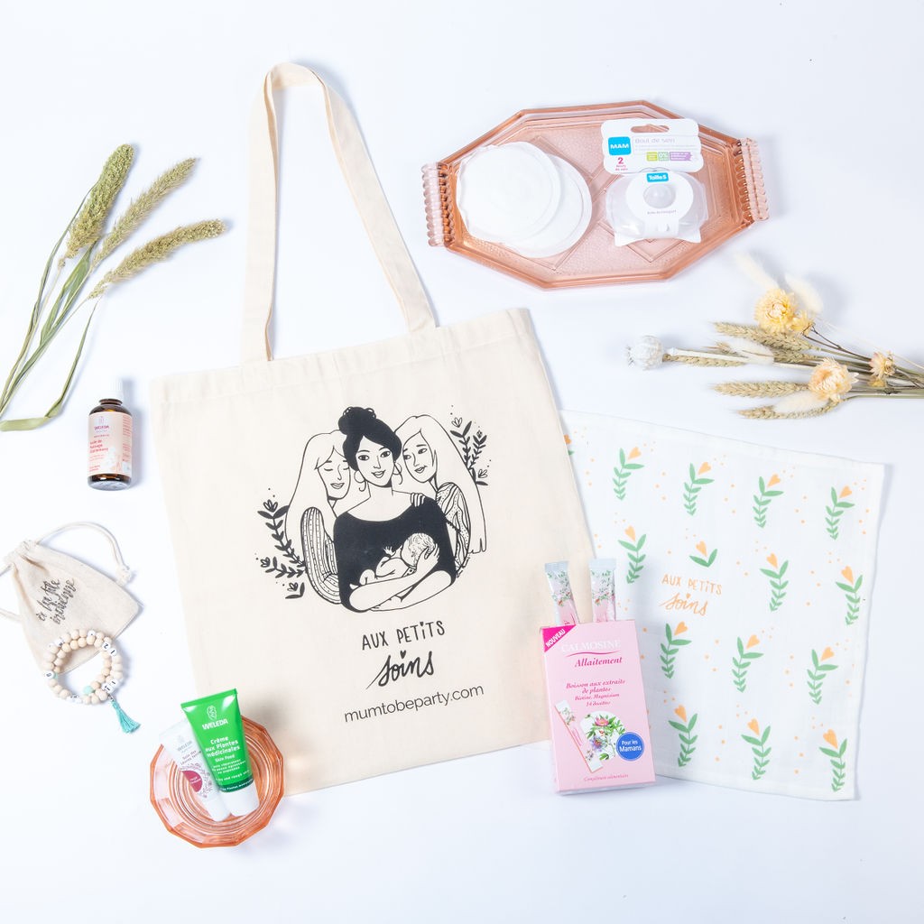 Le kit allaitement Aux Petits Soins qui chouchoute la maman