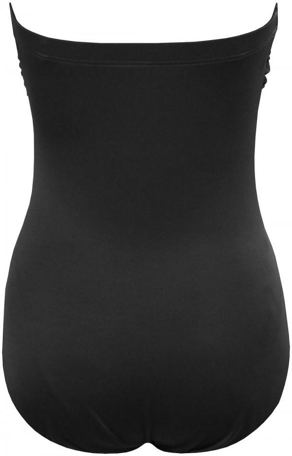 Maillot de bain gainant ventre plat bustier Madrid noir-5628