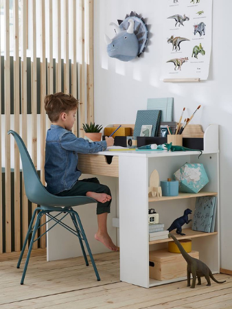 Bureau enfant école primaire LIGNE SCHOOL  blanc bois