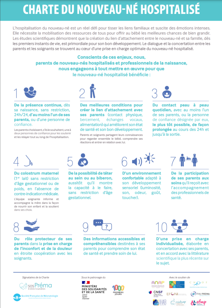 Charte nouveau-né hospitalisé France prise en charge